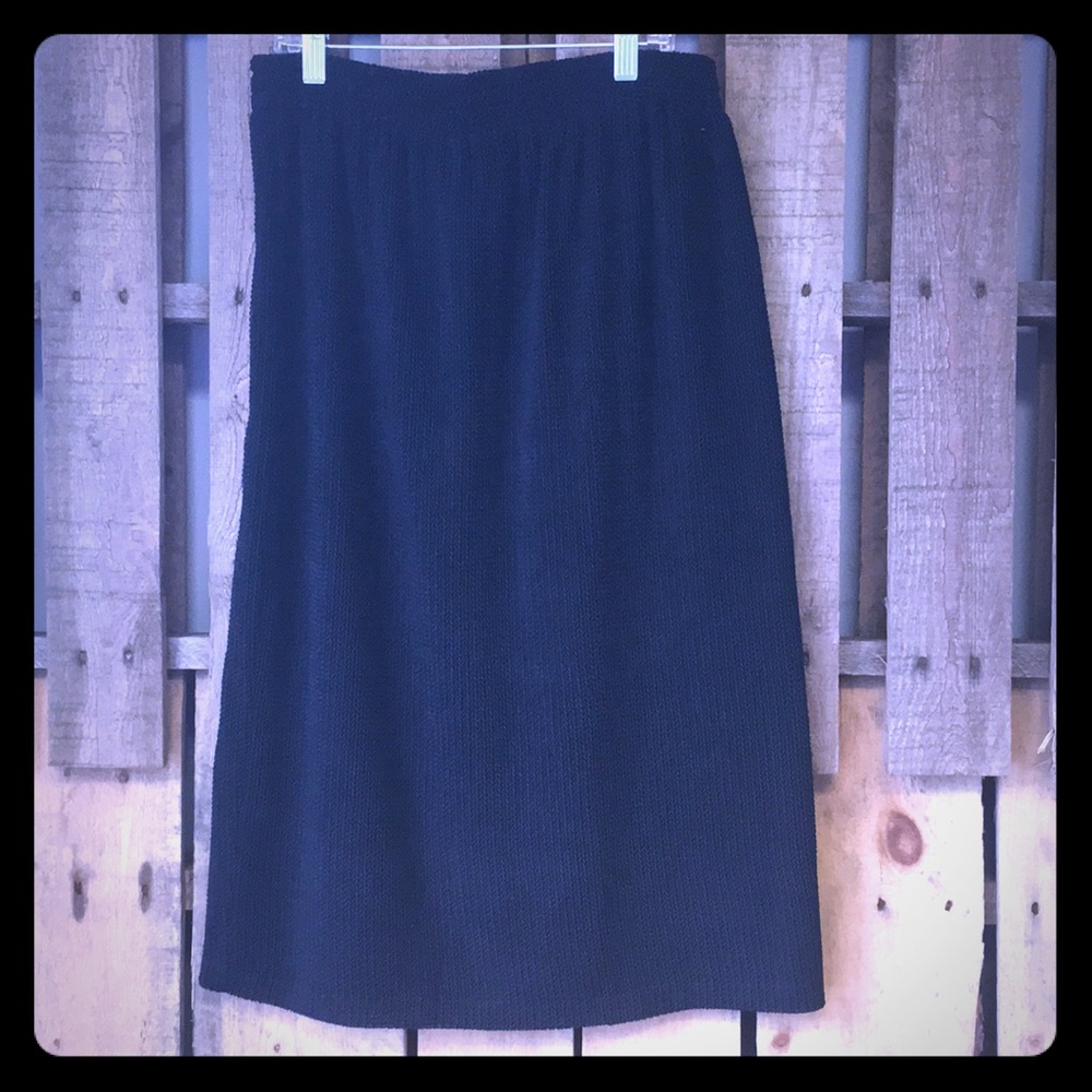 Vintage Howard Wolf black knit skirt lined